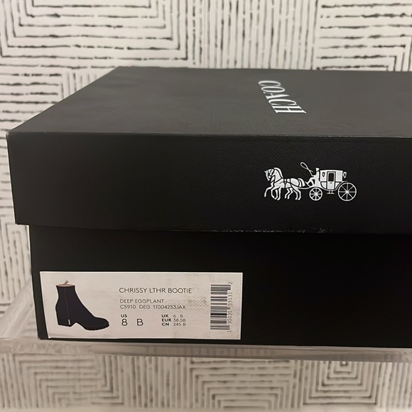 Coach Chrissy Leather Bootie - Deep Eggplant color! - Picture 8 of 9